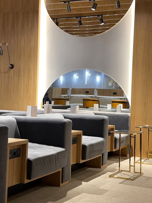 VIP lounge area with comfortable seating and ambient lighting